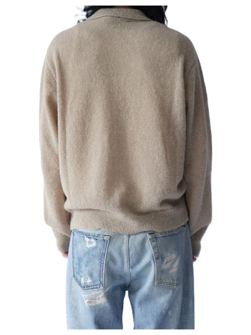 fuzzy alpaca evening polo soft sage Our Legacy | M4263ESSOFT SAGE FUZZY ALPACA
